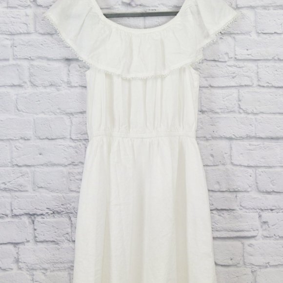 Cotton Ruffle Top Sleeveless Summer Dress Size M-L - Picture 3 of 11
